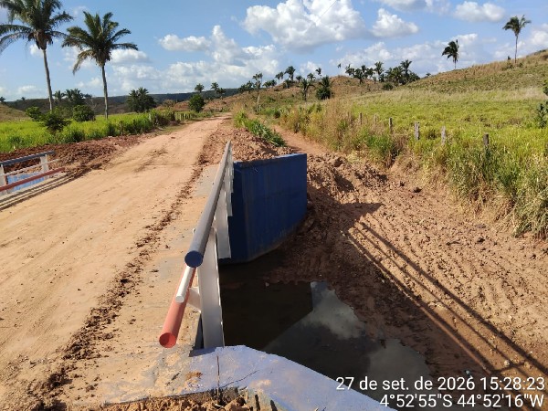 CONCLUSÃO DA PONTE DE ACESSO AOS POVOADOS: MANGUEIRA , MACAÚBA E COROATÁ.